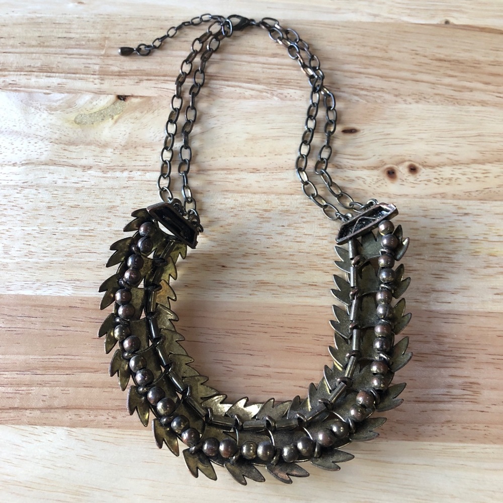 Modcloth Leaf Statement Necklace - image 4